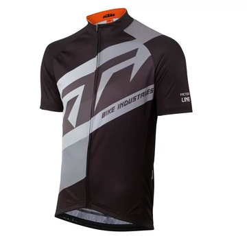 KTM Factory Line rövid ujjú kerékpáros mez fekete/szürke M