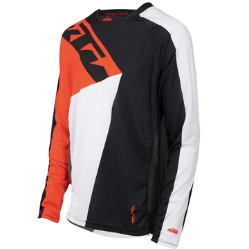 KTM Factory Enduro hosszú ujjú kerékpáros mez fekete/fehér/narancs XL