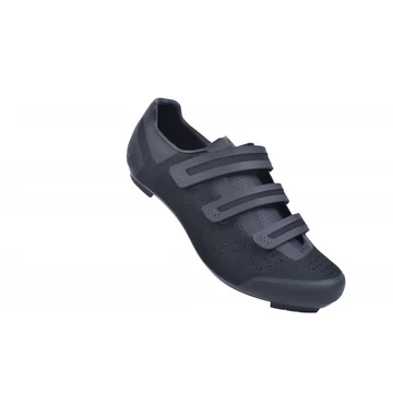 FLR Pro Road F-35 Knit országúti cipő, 3 tépőzáras, váaszon felsőrész, fekete, 44-es