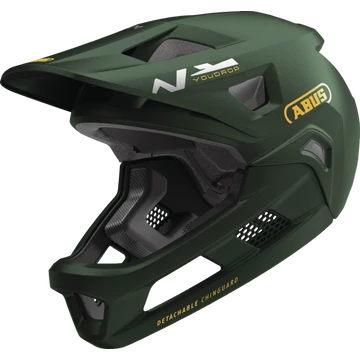 ABUS kerékpáros gyerek sisak YouDrop FF fullface S 48-55 cm moss green színben