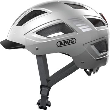 Abus Hyban 2.0 kerékpáros bukósisak beépített villogóval szürke L-es 58-61cm