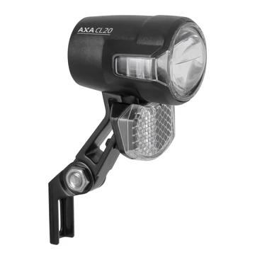 AXA Compactline 20 e-bike első lámpa LED-es, 20LUX, 6-12V, 2 vezetékes, fekete