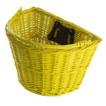Ridepositive Natural sárga rattan kerékpáros első kosár gyorsrögzítővel