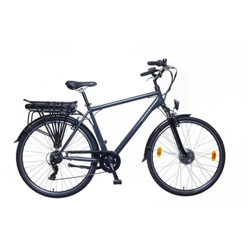 Neuzer Lido férfi trekking Ebike/Pedelec 7 fokozatú váltó, acél váz + teleszkóp, MXUS motor, 13 Ah Li-ion akku, szürke, 21"