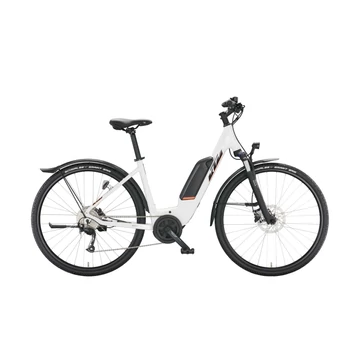 KTM Macina Cross P510 Street elektromos kerékpár Bosch Performance Line, 9 fokozatú Altus váltó, monováz, fehér 46cm