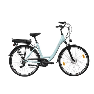 Ebike Neuzer Lido e-Trek női celeste acél váz + teleszkóp 28" 36V/250W 13 Ah Li-ion akku