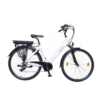 Neuzer Hollandia Optima Deluxe ebike 28"-as, alu, 36V/250W középmotor, 13Ah Li-ion akku, fehér 19,5"