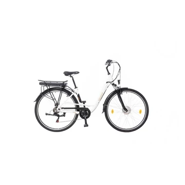Neuzer E-Trek női trekking Ebike/pedelec 28"-as kerék, 36V/250W motor, 11,6Ah Li-ion akku, 6 sebességes, teleszkóp, fehér/fekete 17"
