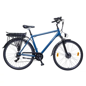 Neuzer Lido férfi trekking Ebike/Pedelec 7 fokozatú váltó, acél váz + teleszkóp, MXUS motor, 13 Ah Li-ion akku, kék, 19"