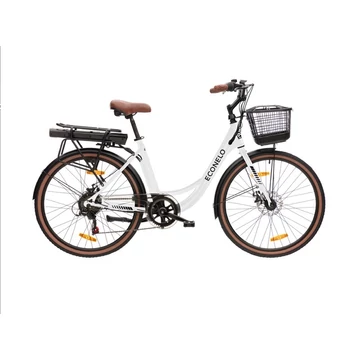 Neuzer ECONELO E-City pedelec női 6 sebességes, 26"-os kerék, 36V/250W motor, 10aH akku, fehér, 17"