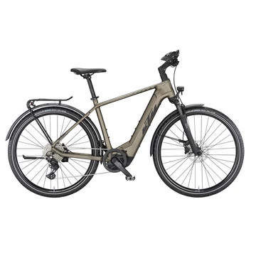 KTM Macina Cross LFC elektromos kerékpár Bosch Performance CX 85Nm Smart, 750Wh akku, 10 fokozatú Deore váltó, Kiox 300 kijelző, férfi oak matt 56cm