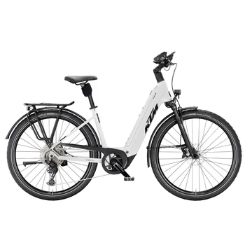 KTM Macina Style 820 női trekking Ebike/pedelec kerékpár Bosch Performance Line CX 100Nm/800Wh, 11 fokozatú CUES váltó, fehér, mono vázas 43cm