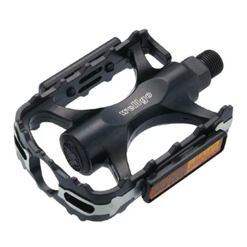 Wellgo C29 MTB pedál CNC-zett kerettel, fekete/ezüst, Cr-Mo tengely, 270gramm/pár