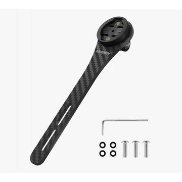 Ravemen AOM03 óra és lámpa tartó konzol Garmin/Bryton órákhoz és GoPro kamerához, aero kormányhoz csavarral rögzíthető, karbon