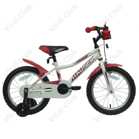 Hauser Puma 16"-os gyerekkerékpár, kontrás, fehér