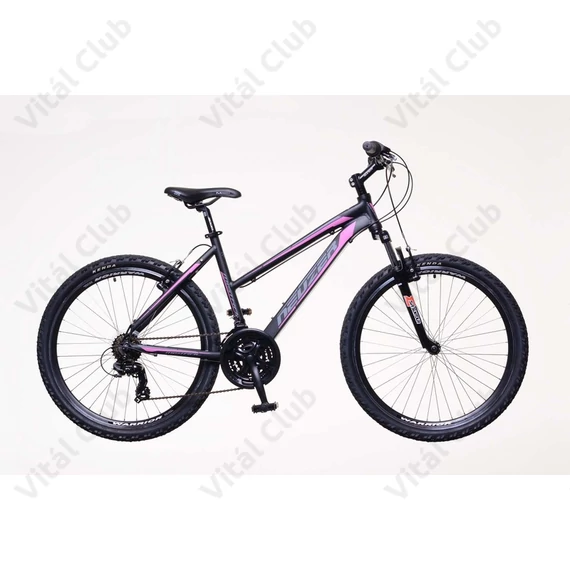 Neuzer Mistral 50 női aluvázas 26-os MTB kerékpár, 21 sebességes, teleszkópos, fekete/fehér/pink 15"