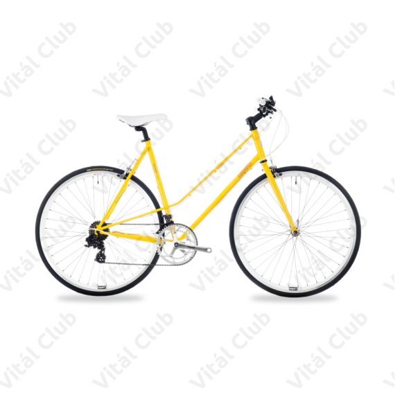 Csepel Torpedo 3* fitness kerékpár 14 fokozatú Shimano váltó, női, sárga, 51cm