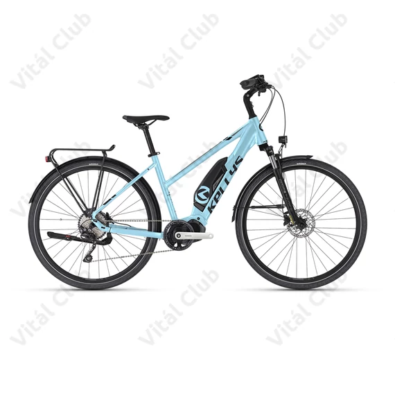 Kellys E-Cristy 10 Sky Blue női trekking Ebike 9 fokozatú CUES váltóval Shimano Steps rendszerrel 630 Wh akkuval L