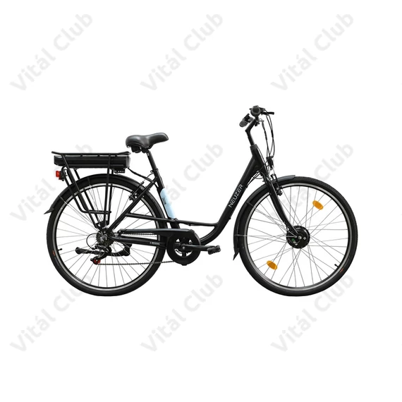 Neuzer E-Trek női trekking Ebike/pedelec 28"-as kerék, 36V/250W motor, 11,6Ah Li-ion akku, 6 sebességes, mattfekete/kék 19"