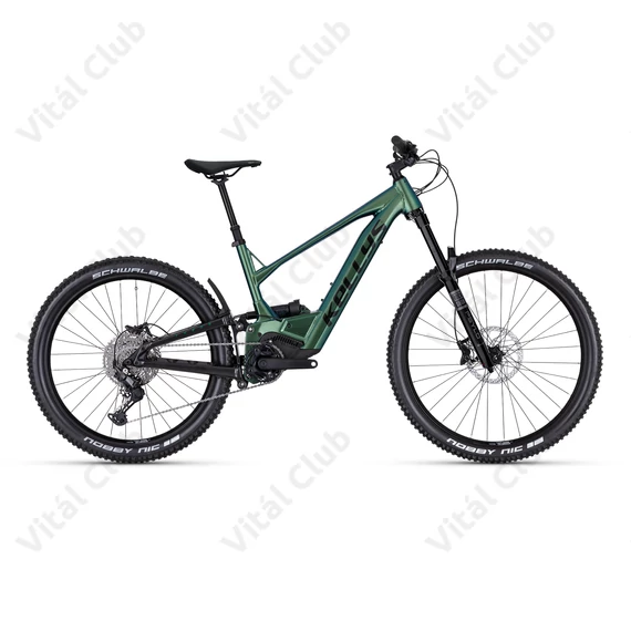 Kellys Theos R30 Magic Green 29/27,5" összteleszkópos MTB Ebike 10 fokozatú CUES váltó, Panasonic 95Nm/820Wh meghajtás, M
