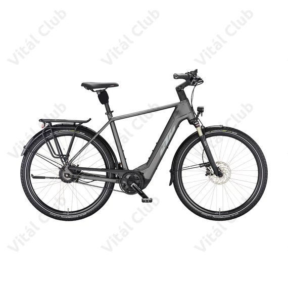 KTM Macina City 710 Belt elektromos kerékpár Bosch Performance CX Smart meghajtás, szíjhajtás, matt szürke, 51cm
