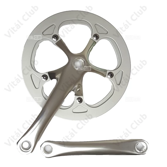 Prowheel szimpla hajtómű acél nadrágszárvédővel, 46fogú, alu kar 170mm 3/32" (keskeny lánchoz)