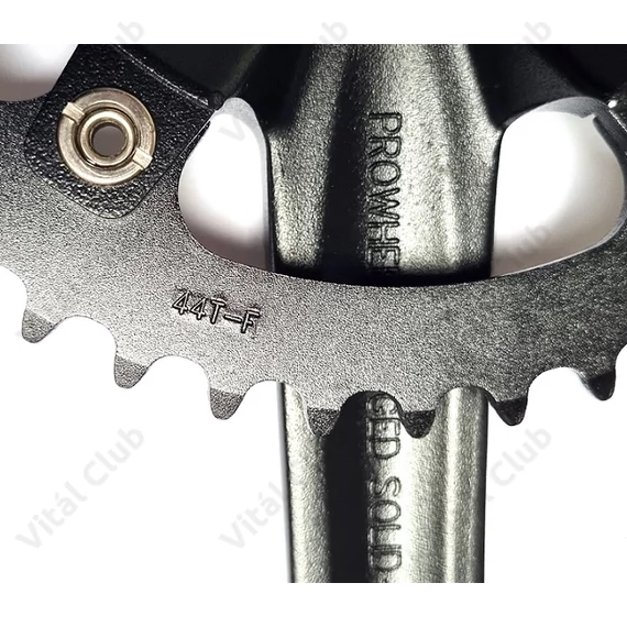 Prowheel négyzetkúpos alumínium hajtómű 44-es fogszám 170mm kar alu lánckerék matt fekete