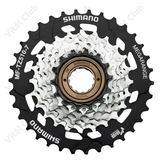 Shimano MF-TZ510 7 sebességes Megarange racsni 14-34-as fogszám ezüst/fekete