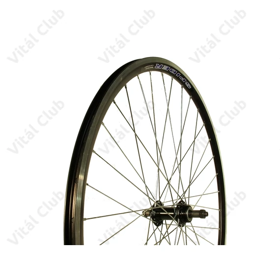 Spider országúti hátsó kerék 622x13 csőtengely, fekete abroncs+fekete agy, menetes, gyorszáras(nem tartozéka)