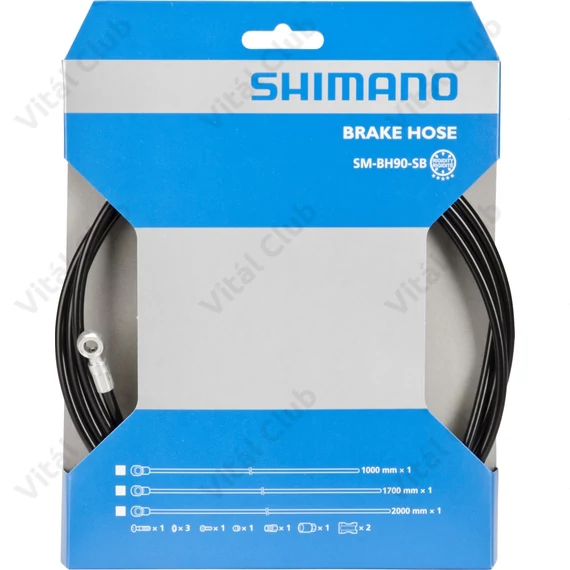 Shimano SM-BH90-SB fékcső szett 2000mm, fekete