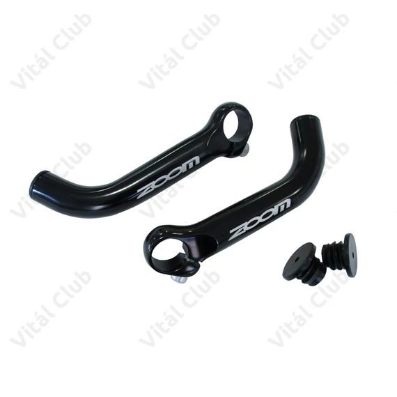 Zoom kormányszarv másfél fogásos alumínium íves fekete