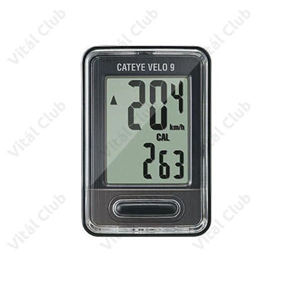 Kilométeróra Cateye Velo 9 CCVL820 9 funkciós fekete