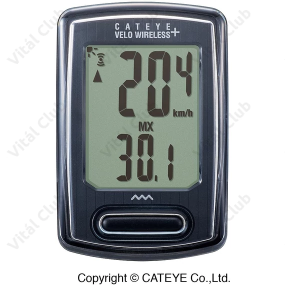Kilométeróra Cateye Velo Wireless CCVT235W 8 funkciós, vezeték nélküli, fekete