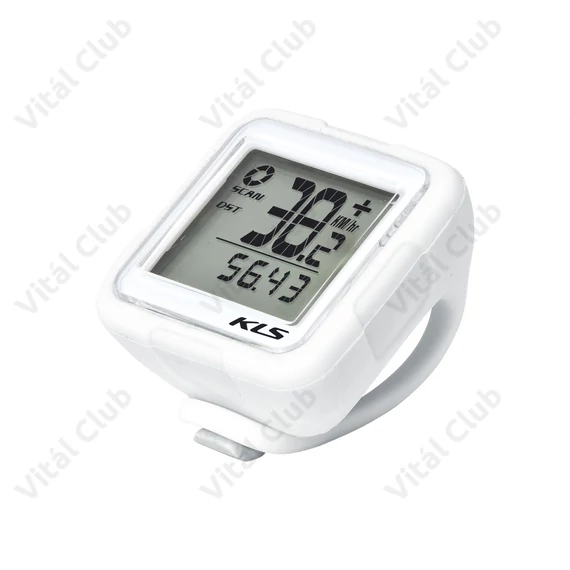 Kellys KLS Reflex vezeték nélkül kerékpár kilométeróra szilikon pánttal, 14 funkciós, White