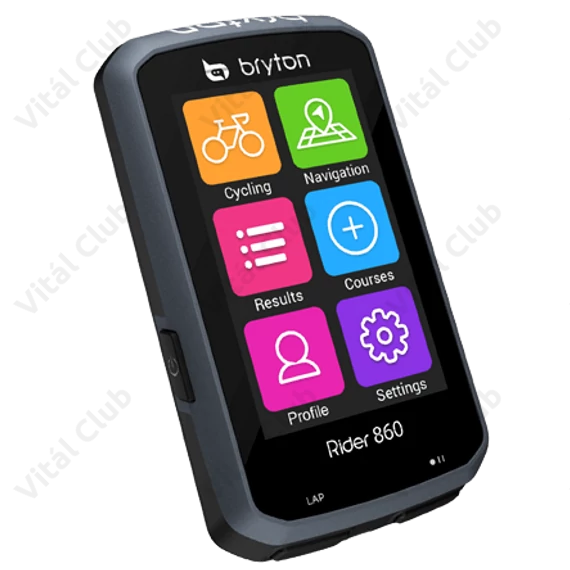 Bryton Rider 860E GPS kilométeróra, 90+ funkciós, fekete