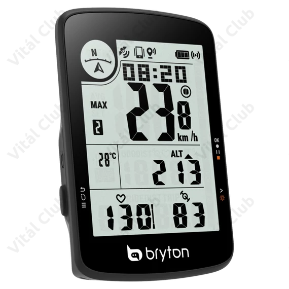 Bryton Rider 17E GPS kilométeróra 3"-os kijelzővel 25 órás üzemidő, 23+ funkció