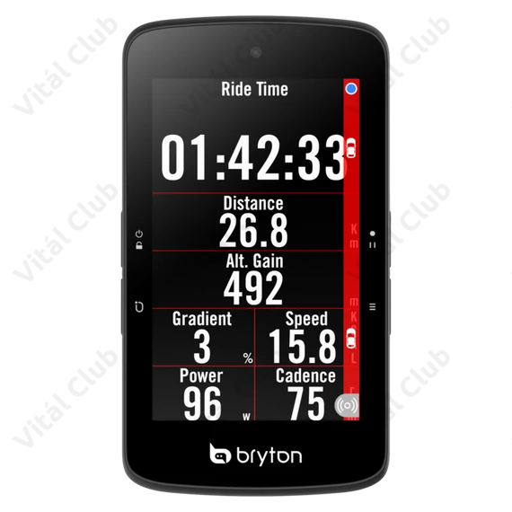 Bryton Rider S800 E GPS kilométeróra, 90+ funkciós