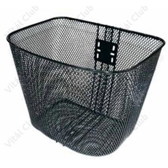 Első kosár, fém, sűrűszövésű, nagyméretű, fekete, nem merevített