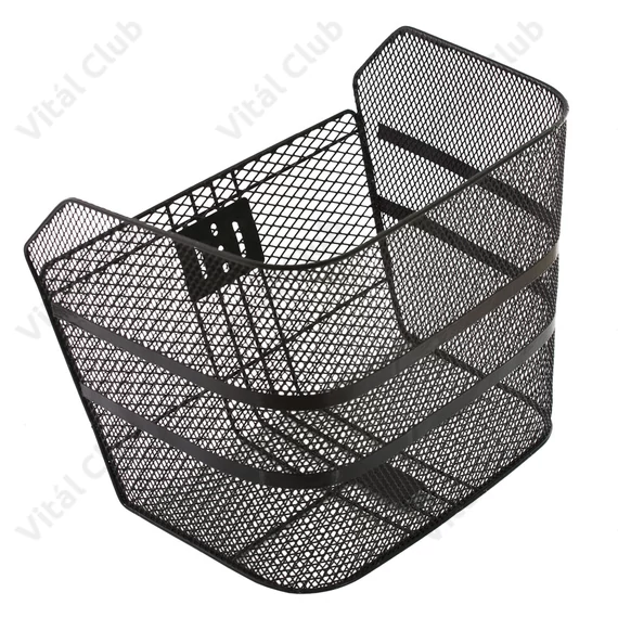 Kerékpáros első kosár acél sűrűszövésű XXL méretű normál teherbírású