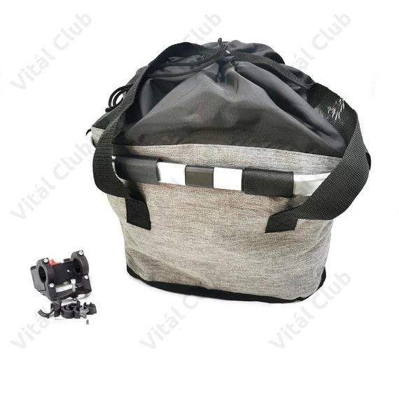 Fashion első kosár női alukeretes gyorsrögzítős 5kg-ig terhelhető szürke