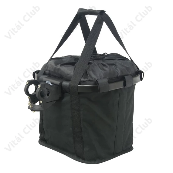 Fashion első kosár női alukeretes gyorsrögzítős 5kg-ig terhelhető fekete