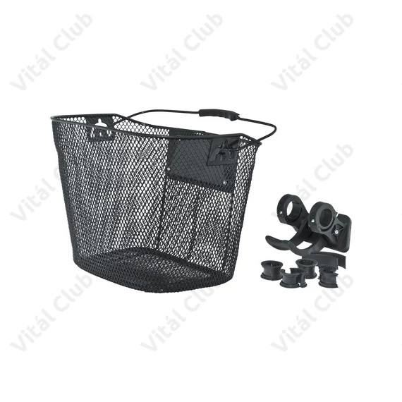 Kellys Cargo sűrűszövésű első kosár gyorsrögzítővel fogantyúval 25,4-31,8mm-es kormányokhoz