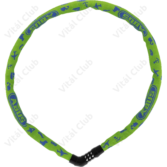 Zár Lánc Abus Steel-O-Chain 4804C/75 lime, egyedileg beállítható számkombinációs