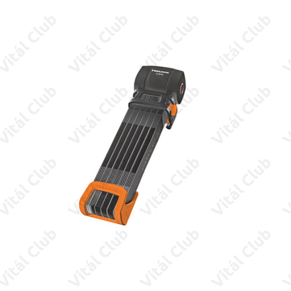 KTM Folding Lock összehajtható zár 100cm-es hossz, tartó táskával, fekete/narancs