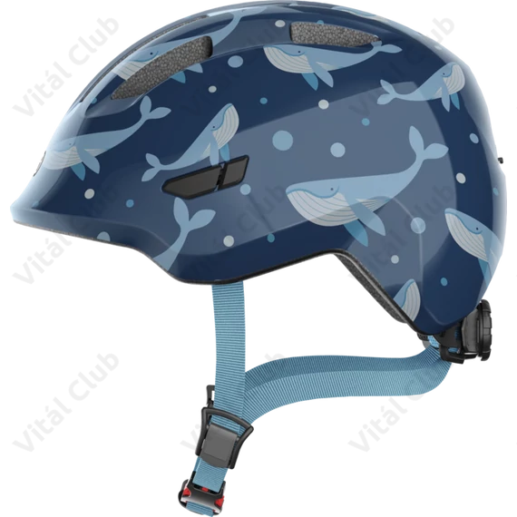 ABUS Smiley 3.0 kék bálnás gyerek bukósisak S 45-50cm