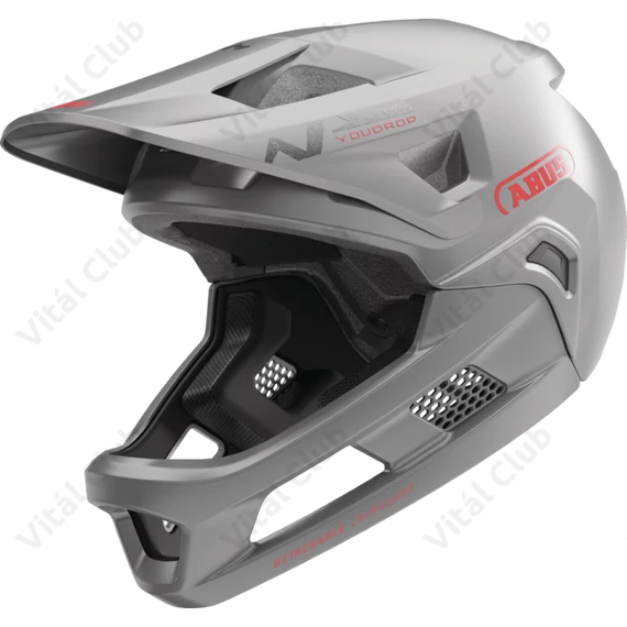 ABUS kerékpáros gyerek sisak YouDrop FF fullface S 48-55 cm titan silver színben