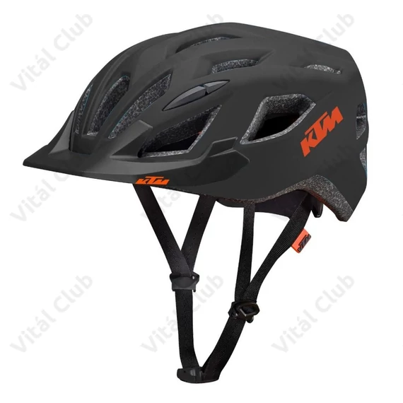 KTM Factory Line kerékpáros bukósisak mattfekete/narancs 54-58cm