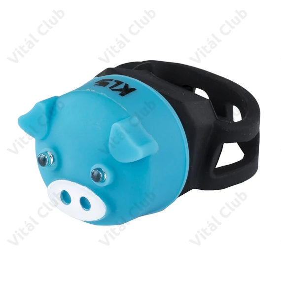 Kellys Piggy hátsó villogó 2 LED-es, 2 funkciós, elemmel, kék