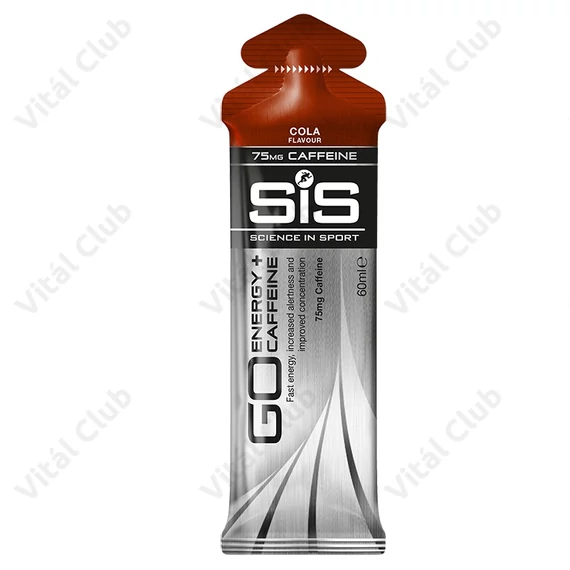 SIS GO energia és koffein gél, Go Energy+Caffeine, 60 ml, 75mg koffein, kóla íz