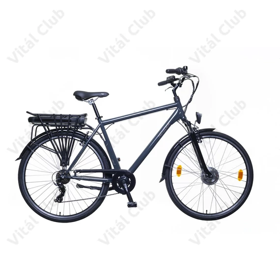 Neuzer Lido férfi trekking Ebike/Pedelec 7 fokozatú váltó, acél váz + teleszkóp, MXUS motor, 13 Ah Li-ion akku, szürke, 21"